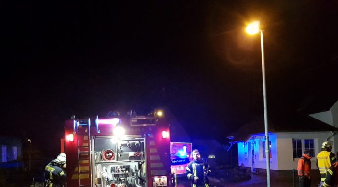 Kellerbrand mit einer leichtverletzten Person