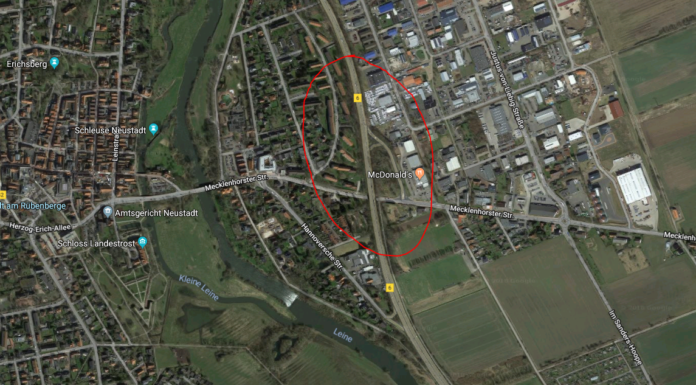 Kurzfristige Vollsperrung der B 6 im Zuge der Verstärkung der Leinebrücke in Neustadt a. Rbge.