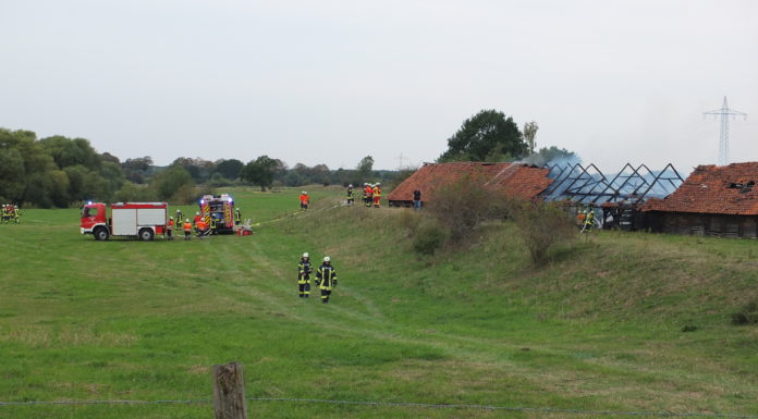 Dachstuhlbrand am leerstehenden Haus