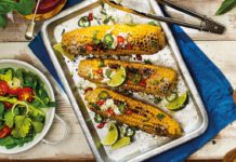 Gegrillter Maiskolben mit Mayo-Dip