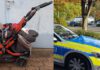 Zurückgelassener Kinderwagen nach Ladendiebstahl
