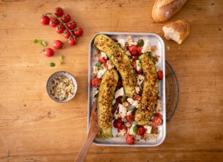 Feta mit Zucchini aus dem Ofen