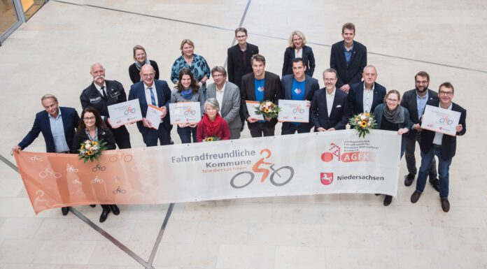 Region Hannover ist als „Fahrradfreundliche Kommune“ zertifiziert