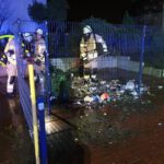 Ruhige Silvesternacht für die Feuerwehren im Neustädterland Containerbrand. Foto: Feuerwehr Neustadt a. Rbg.