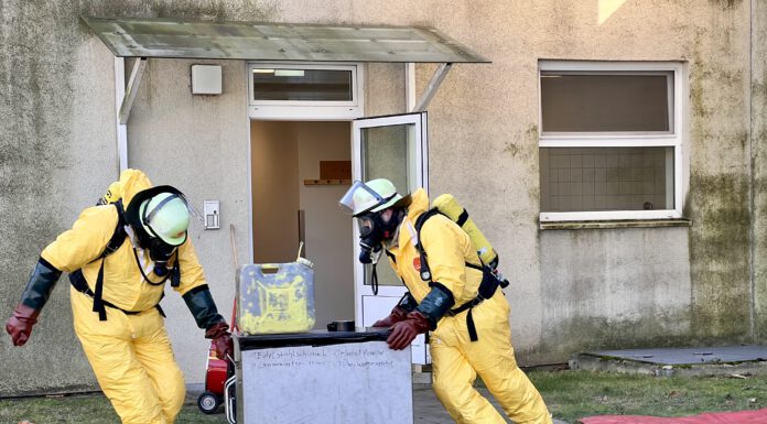 Austritt von technischem Desinfektionsmittel am Krankenhaus