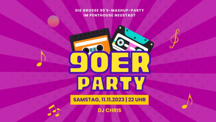 90er Party im Penthouse Neustadt