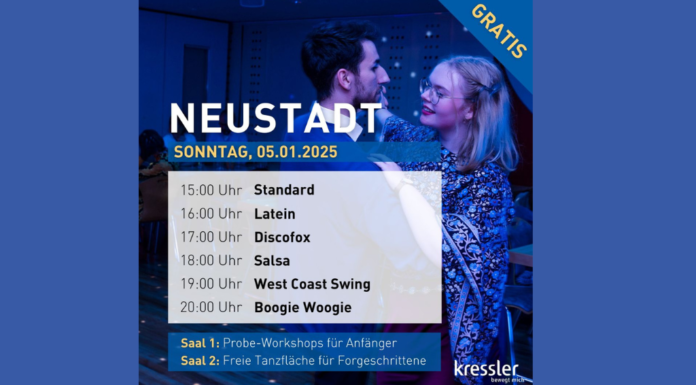 Mit Schwung ins neue Jahr starten: Kostenlose Tanz-Workshops für Anfänger Fortgeschrittene! Mit Schwung ins neue Jahr starten: Kostenlose Tanz-Workshops für Anfänger Fortgeschrittene!