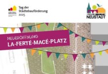 Eröffnung des neu gestalteten La-Ferté-Macé-Platzes mit vielfältigem Programm Die Eröffnung des La-Ferté-Macé-Platzes bietet ein vielfältiges Programm mit Live-Acts und kulinarischen Ständen