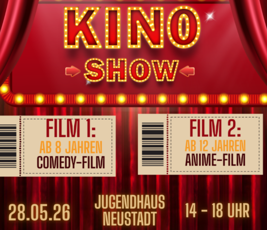 Kinoevent mit Popcorn, Nachos und Cola – 2 Kinofilme im Jugendhaus Neustadt